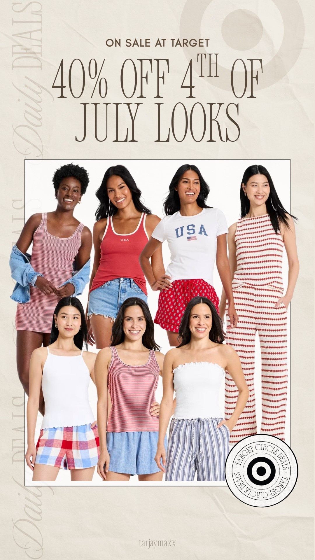 #ad The Fourth of July will be here before we know it, and @Target  is my go-to for festive outfits that are cute, affordable, and easy to wear beyond the holiday. Whether you're heading to a backyard BBQ, watching fireworks, spending the day by the pool, or hosting friends and family, I rounded up some of my favorite red, white, and blue finds to help you celebrate in style. Even better, these looks are 40% off this week at Target, so now is the perfect time to grab your Fourth of July outfit before your favorite pieces and sizes sell out!! 🇺🇸❤️🤍💙

#LTKSaleAlert #LTKootd #LTKSeasonal