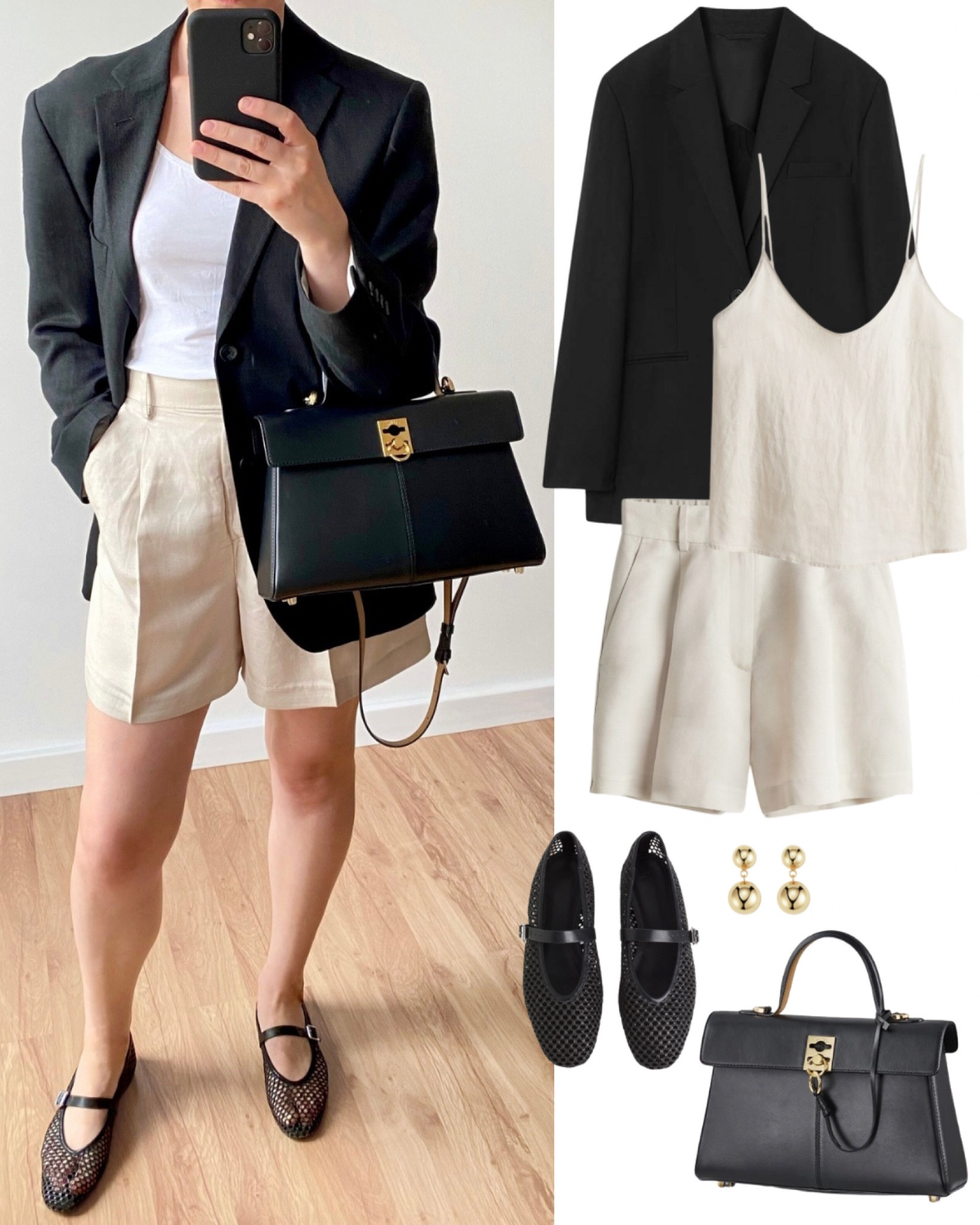 Summer evening look, vacation style, blazer, shorts, what to wear, summer outfit 
(Size up for shorts, I usually take 34, wearing 38)

#LTKSeasonal #LTKSummerSales #LTKStyleTip