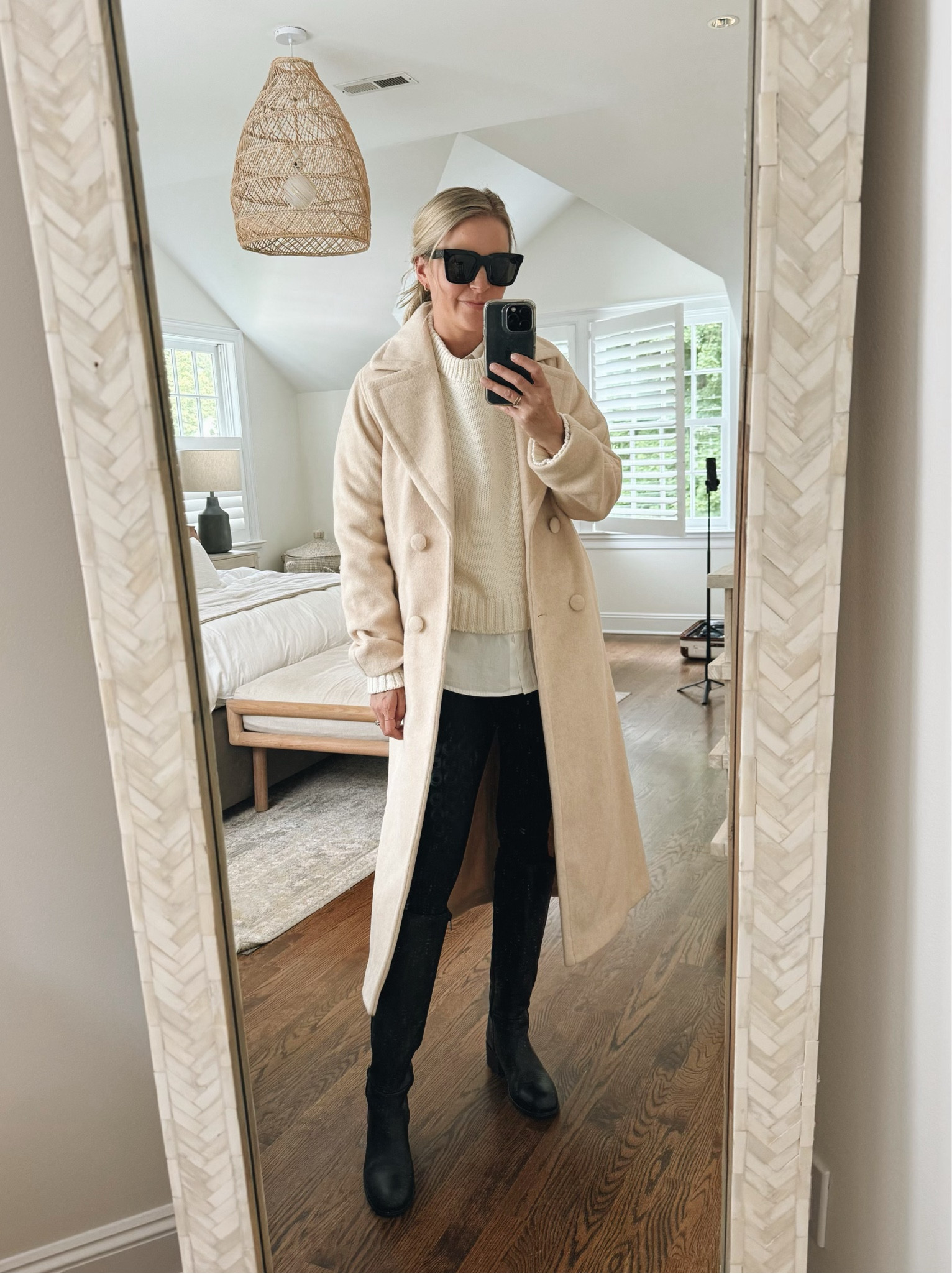 Fall outfit 
-XS button down
-size up 1 to a medium in sweater
-small leggings, 15% off with code KENDALLXSPANX 
-boots are old Anaki Paris 

#LTKSeasonal #LTKStyleTip