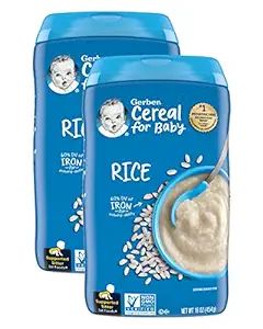 Gerber Cereal for Baby 1st Foods Rice Cereal, Made with Essential Nutrients for Supported Sitters... | Amazon (US)