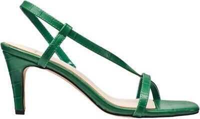 Halston Green Vegan Leather Croc Pattern strappy heeled sandals  Women Size 6  | eBay | eBay US