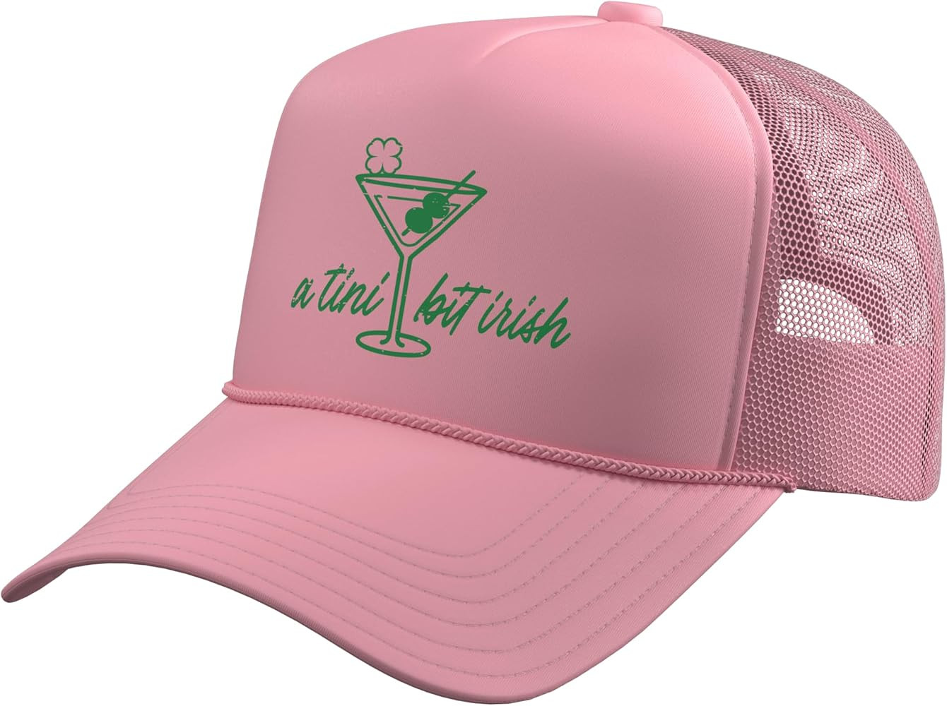 St Patricks Day A Tini Bit Irish Saint Paddys Men Women Trucker Hat with Adjustable Mesh Back | Amazon (US)