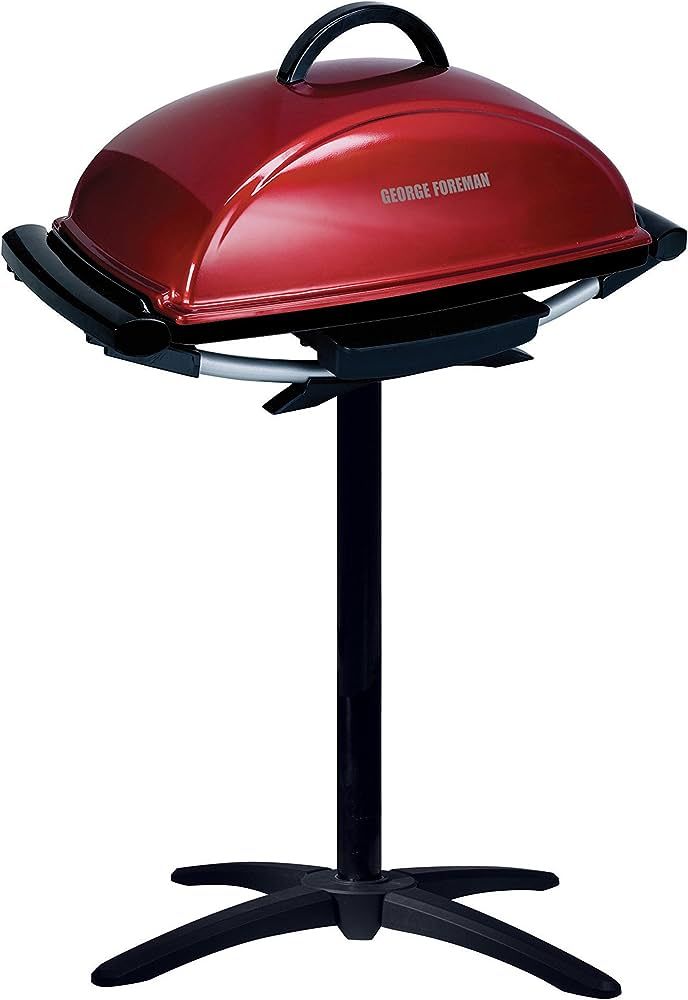 George Foreman 12-Serving Indoor/Outdoor Rectangular Electric Grill, Red, GFO201R | Amazon (US)