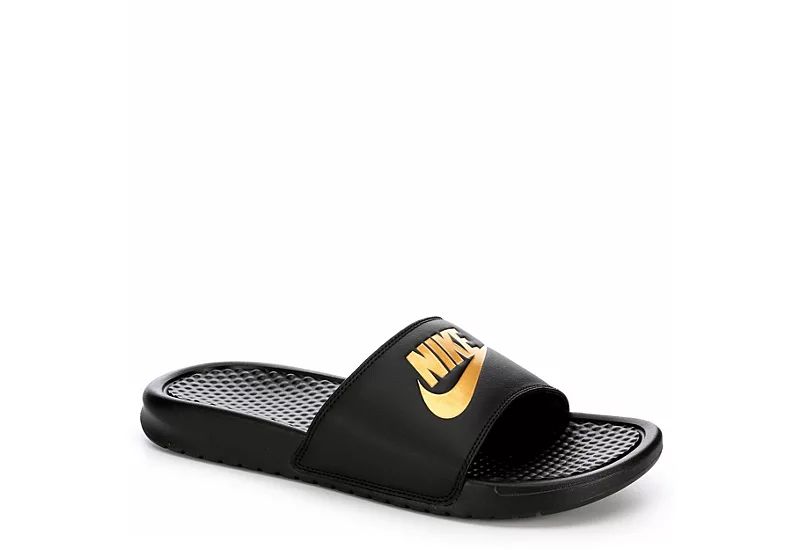 BLACK NIKE Mens Benassi Jdi Slide Sandal | Rack Room Shoes