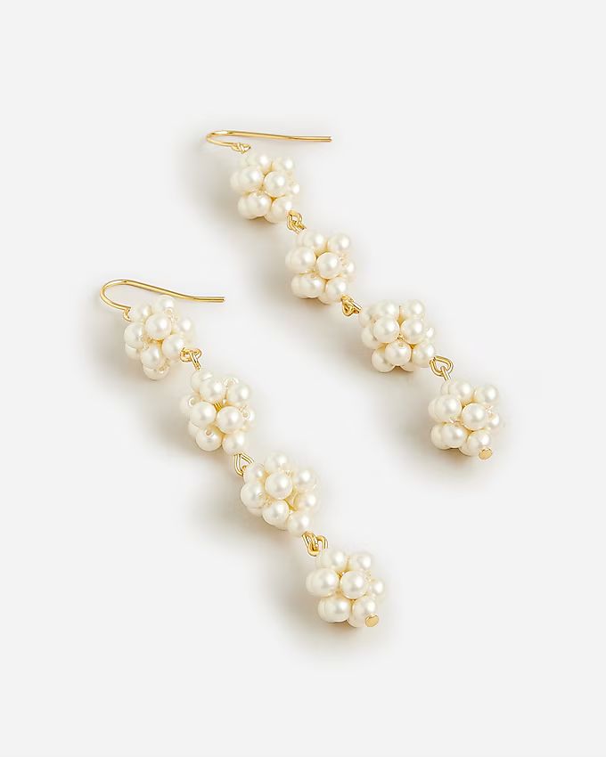 Cluster pearl drop earrings | J.Crew US