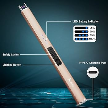SUPRUS Electric Lighter Arc Windproof Flameless USB Rechargeable Lighter with Safety Lock for Can... | Amazon (US)