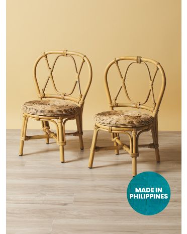 2pk Kids Rattan Chair Set | HomeGoods