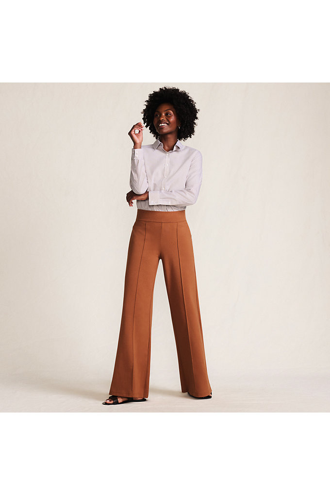 Women's Starfish High Rise Palazzo Pants - Lands' End - Orange - XL | Lands' End (US)