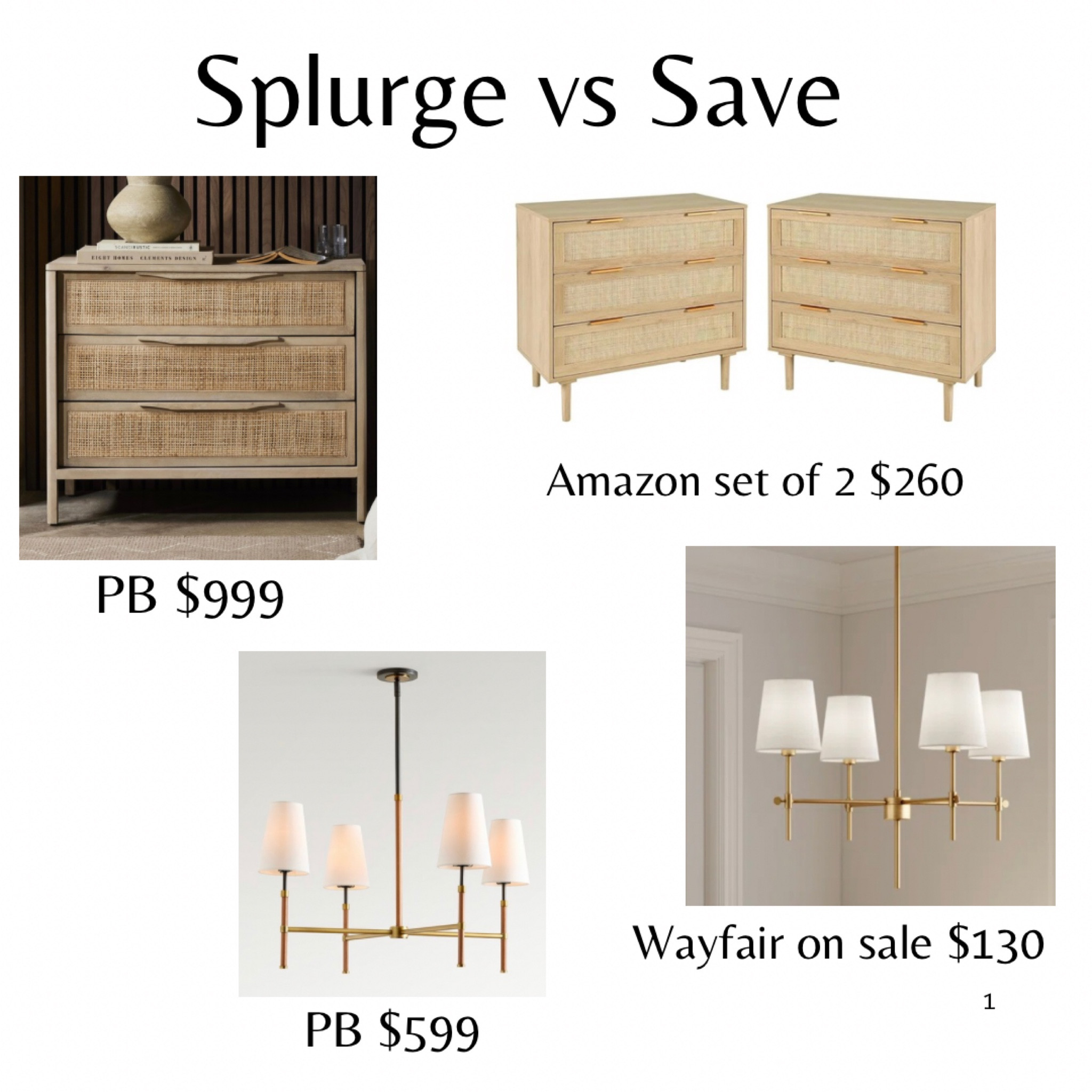 Proof you don’t have to spend a ton for a designer look! I’ll be sharing daily splurge vs saves so follow along for all things home!! 

#LTKHome #LTKSaleAlert #LTKFamily