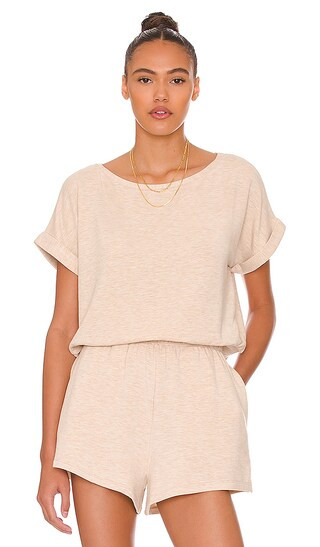 Softest Sweats The Short Sleeve Top in Oatmeal Heather | Revolve Clothing (Global)
