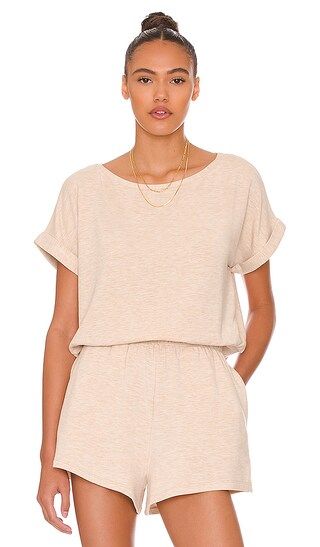 Softest Sweats The Short Sleeve Top in Oatmeal Heather | Revolve Clothing (Global)
