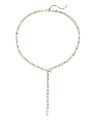Tennis Y Necklace in 18K Gold Plated or Rhodium Plated, 15" | Bloomingdale's (US)