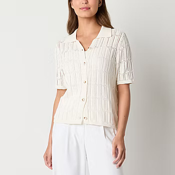 new!Worthington Womens Elbow Sleeve Pullover Sweater | JCPenney