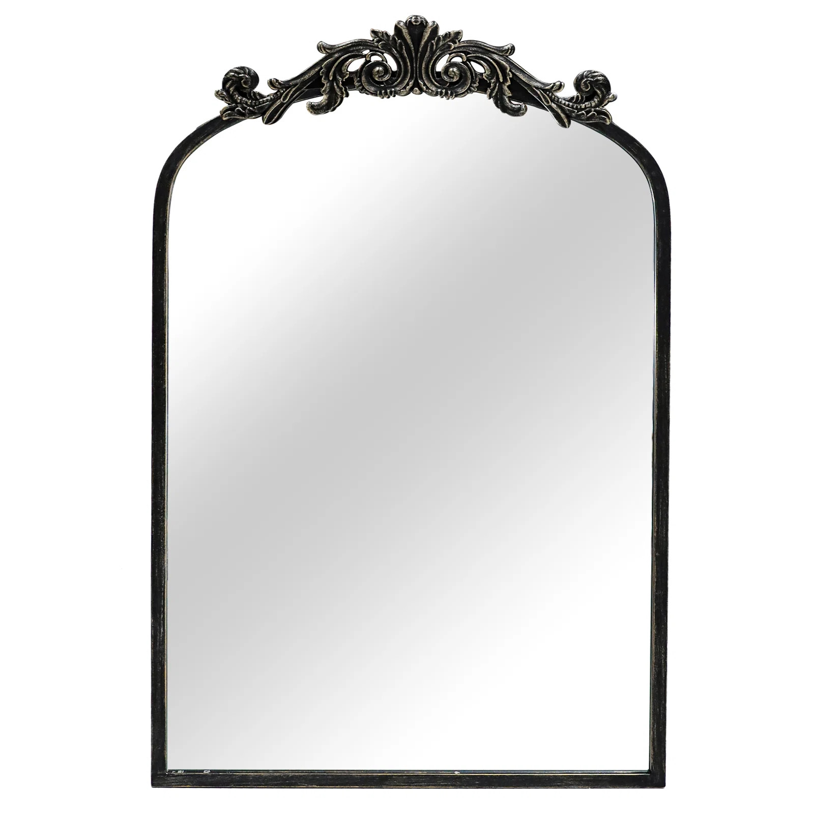 House of Hampton® Vintage Carved Arched Mirror with Metal Frame | Wayfair | Wayfair North America