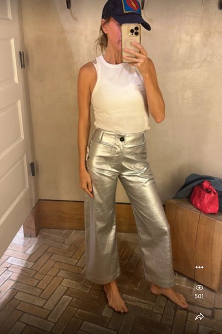 The silver pants you need in your closet - wear them for every day with a sweatshirt or dress up with a heel 

#LTKparties #LTKstyletip #LTKsalealert