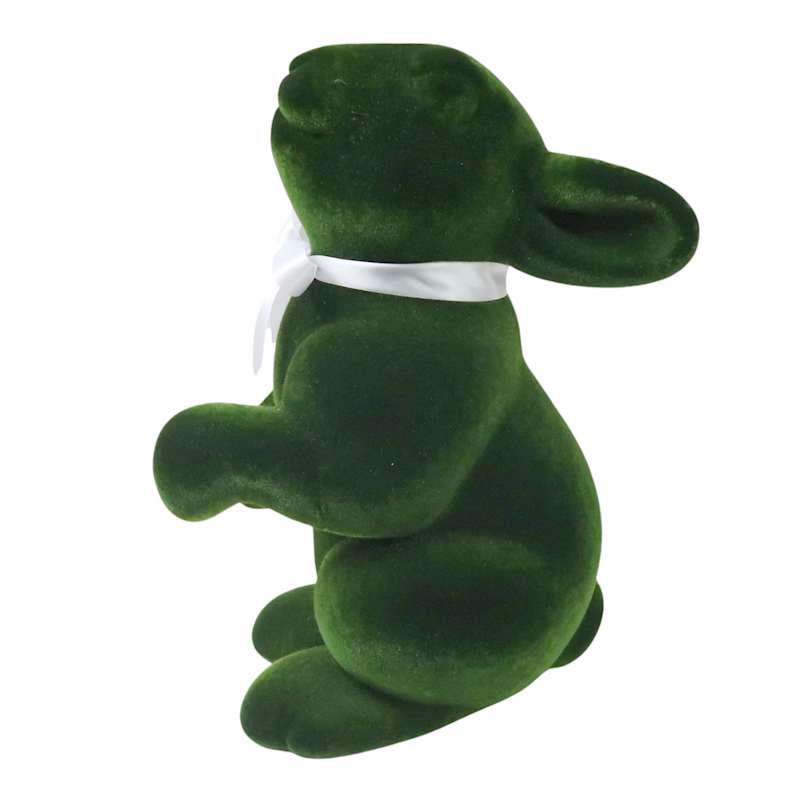 Providence Green Flocked Standing Rabbit, 18" | At Home