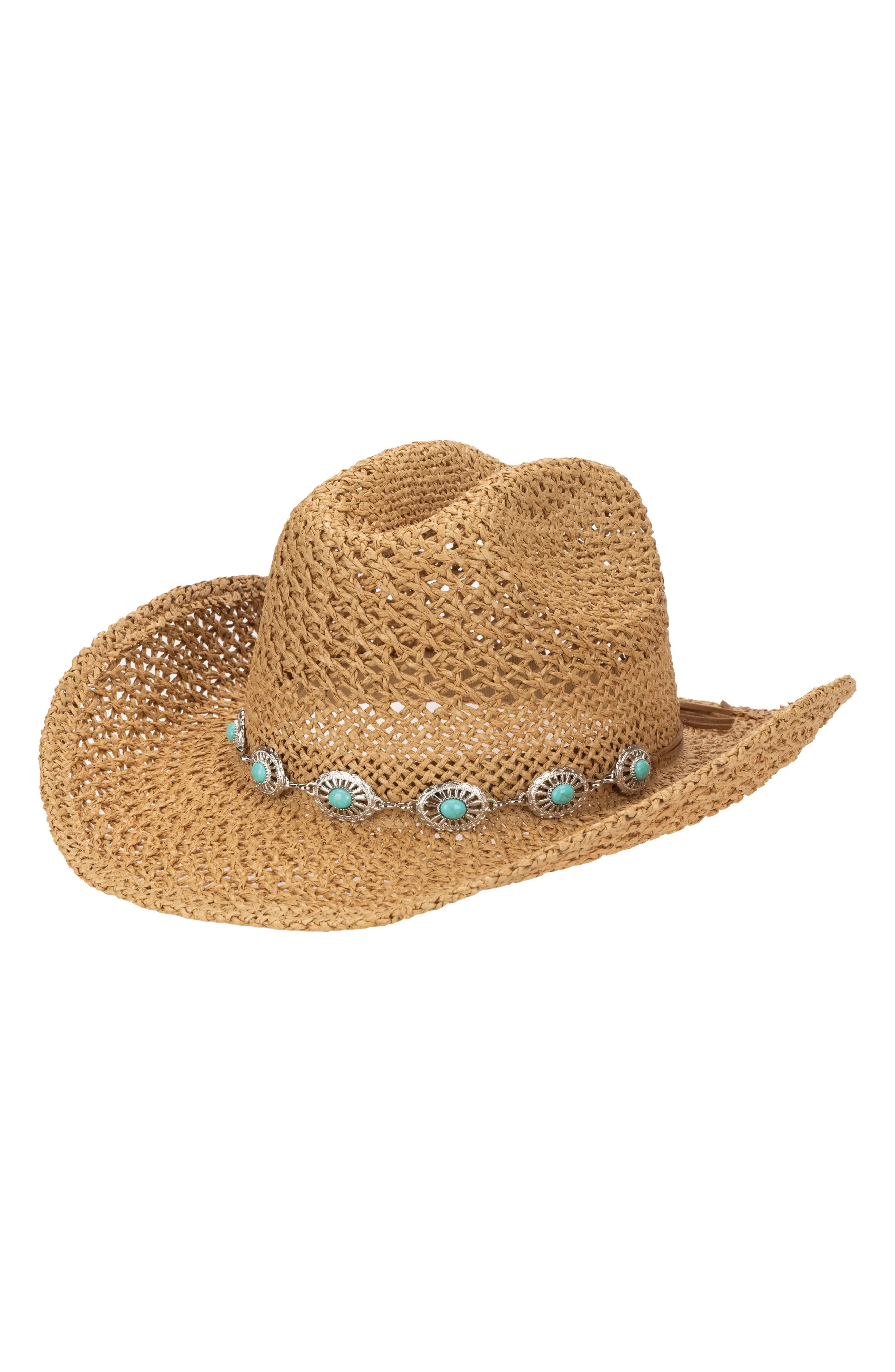 Coastal Straw Cowboy Hat (Women) | Nordstrom | Nordstrom