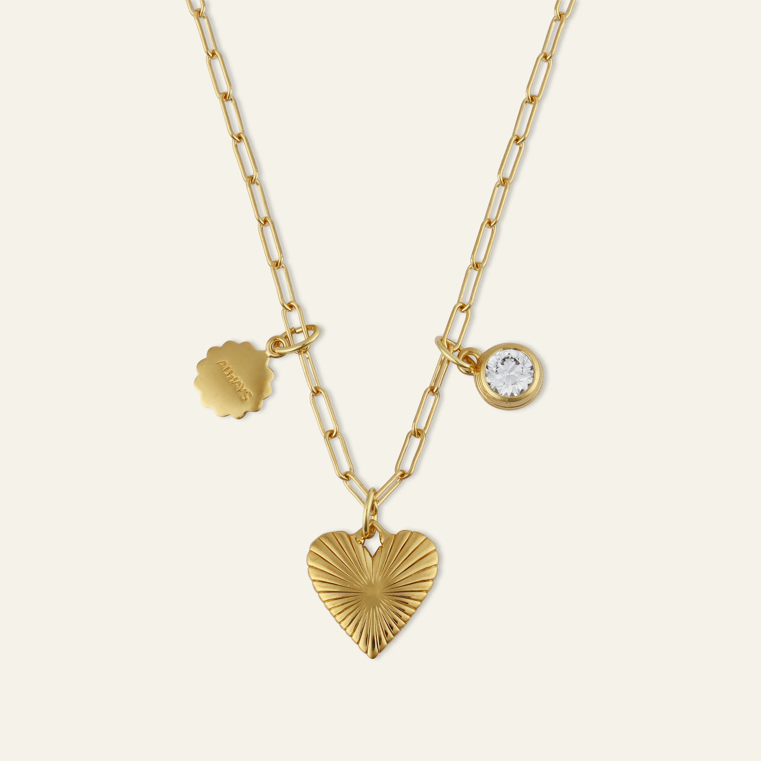 HART x GAP Exclusive Ribbed Heart of Gold Necklace | HART