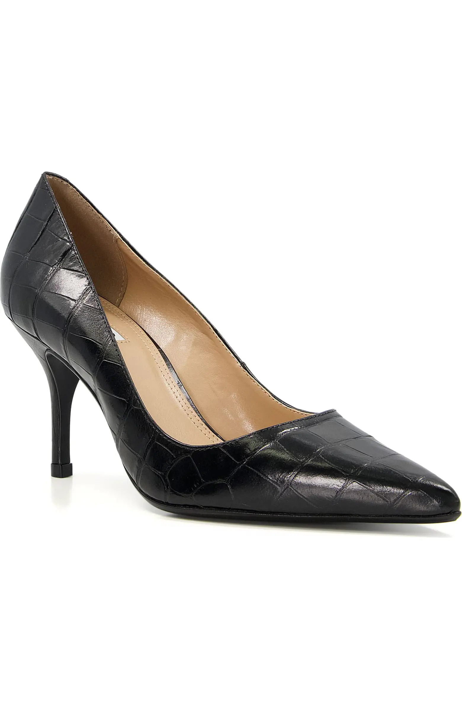 Bold Croc Embossed Pointed Toe Pump (Women) | Nordstrom