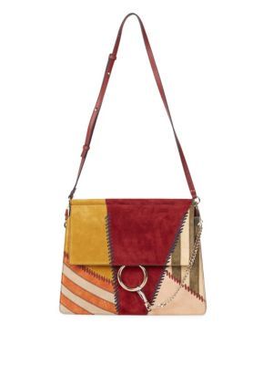 Faye Patchwork Leather Shoulder Bag | Saks Fifth Avenue