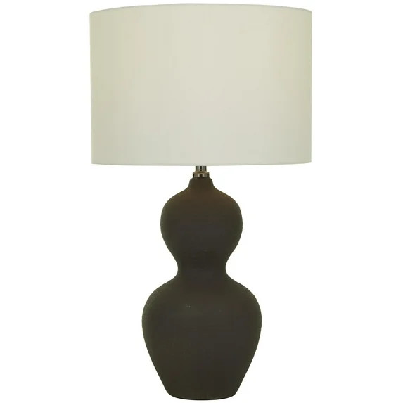 Cosmoliving by Cosmopolitan Ceramic Modern Bottle Shaped Table Lamp 15"W x 26"H, with Black Matte... | Walmart (US)