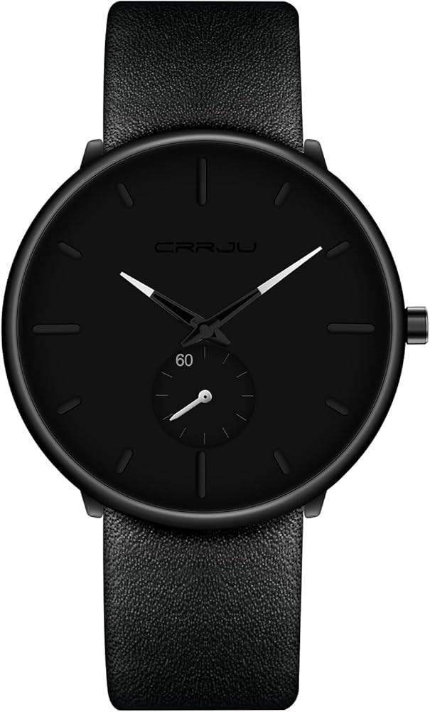 Mens Watches Ultra-Thin Minimalist Waterproof-Fashion Wrist Watch for Men Unisex Dress with Leath... | Amazon (US)