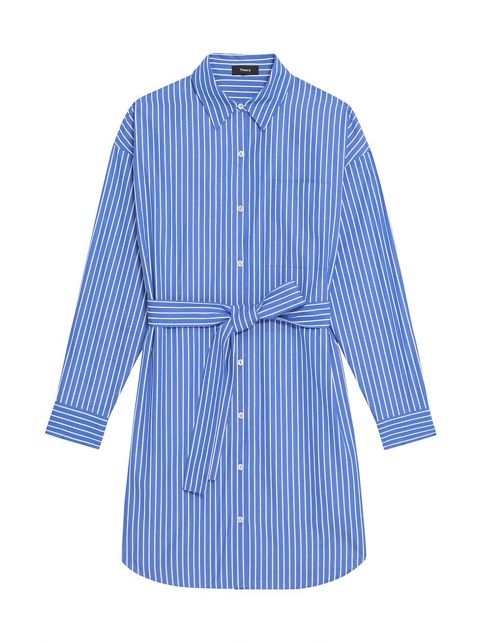 Theory Striped Belted Shirtdress | Saks Fifth Avenue
