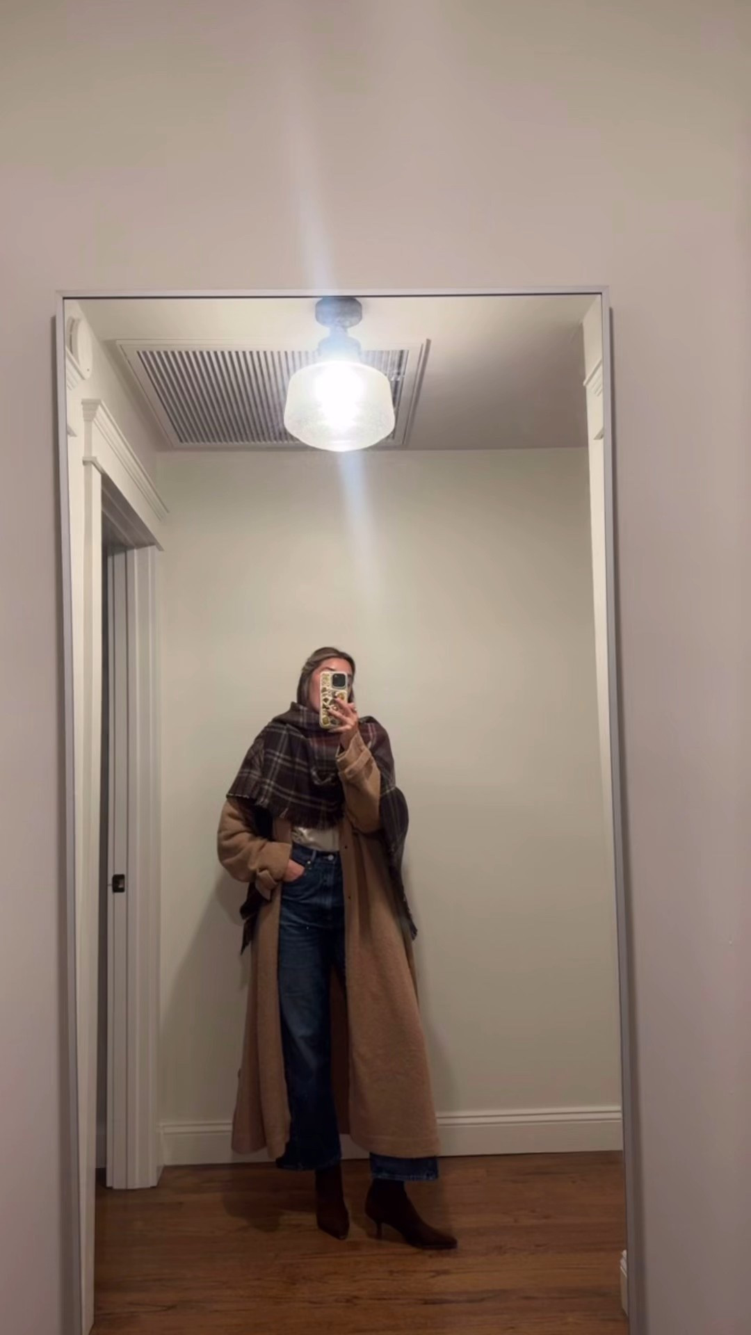Cozy outfit but still put together! Love this poncho — I’ve been grabbing it non stop. It’s festive but also so easy to style with a ton of colors in your wardrobe! Also this sweater trench coat is so cool — both on sale!!! 