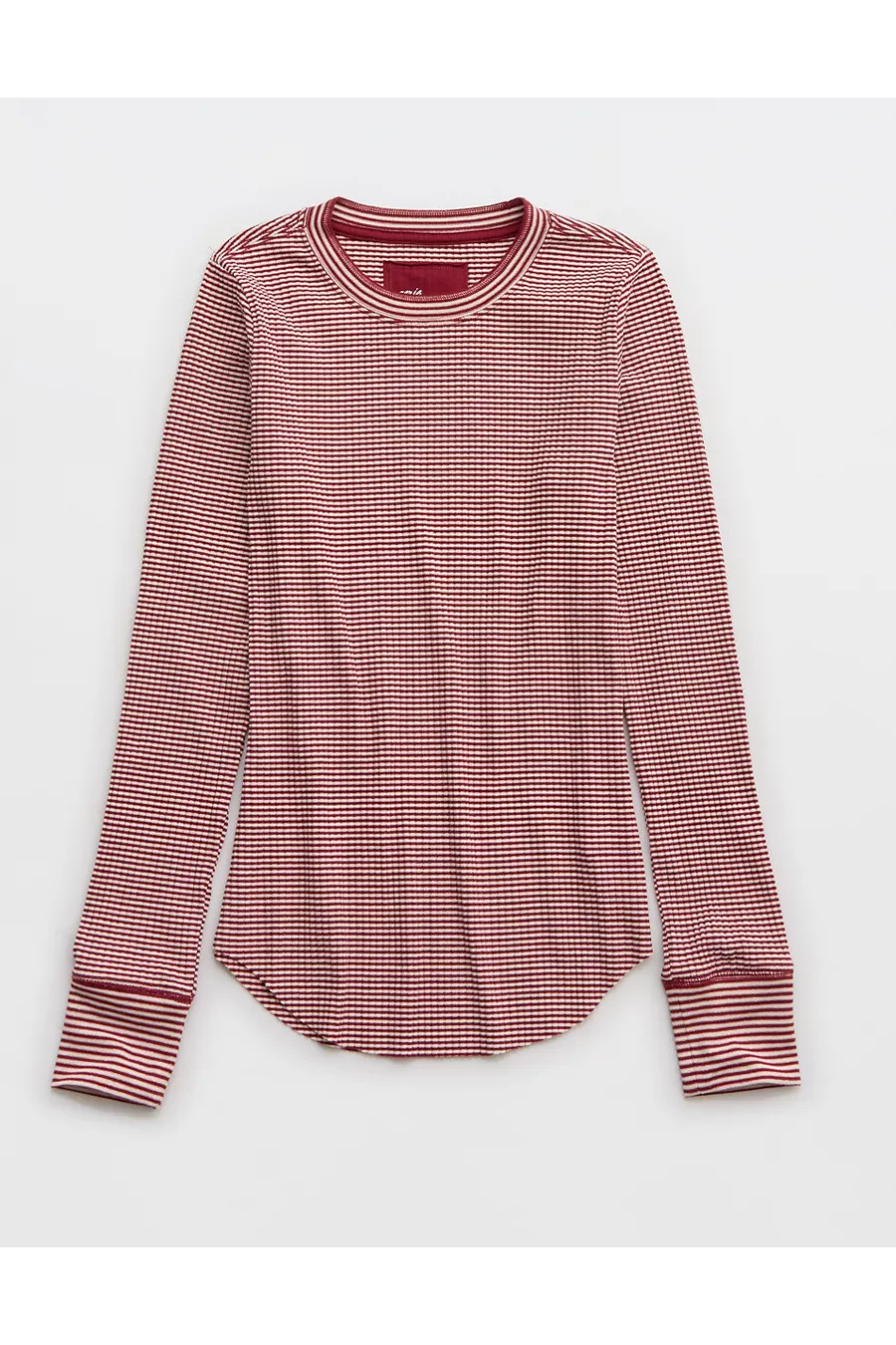 Aerie Essential Crewneck Layering T-Shirt Women's Cherry Tart XXS | American Eagle Outfitters (US & CA)