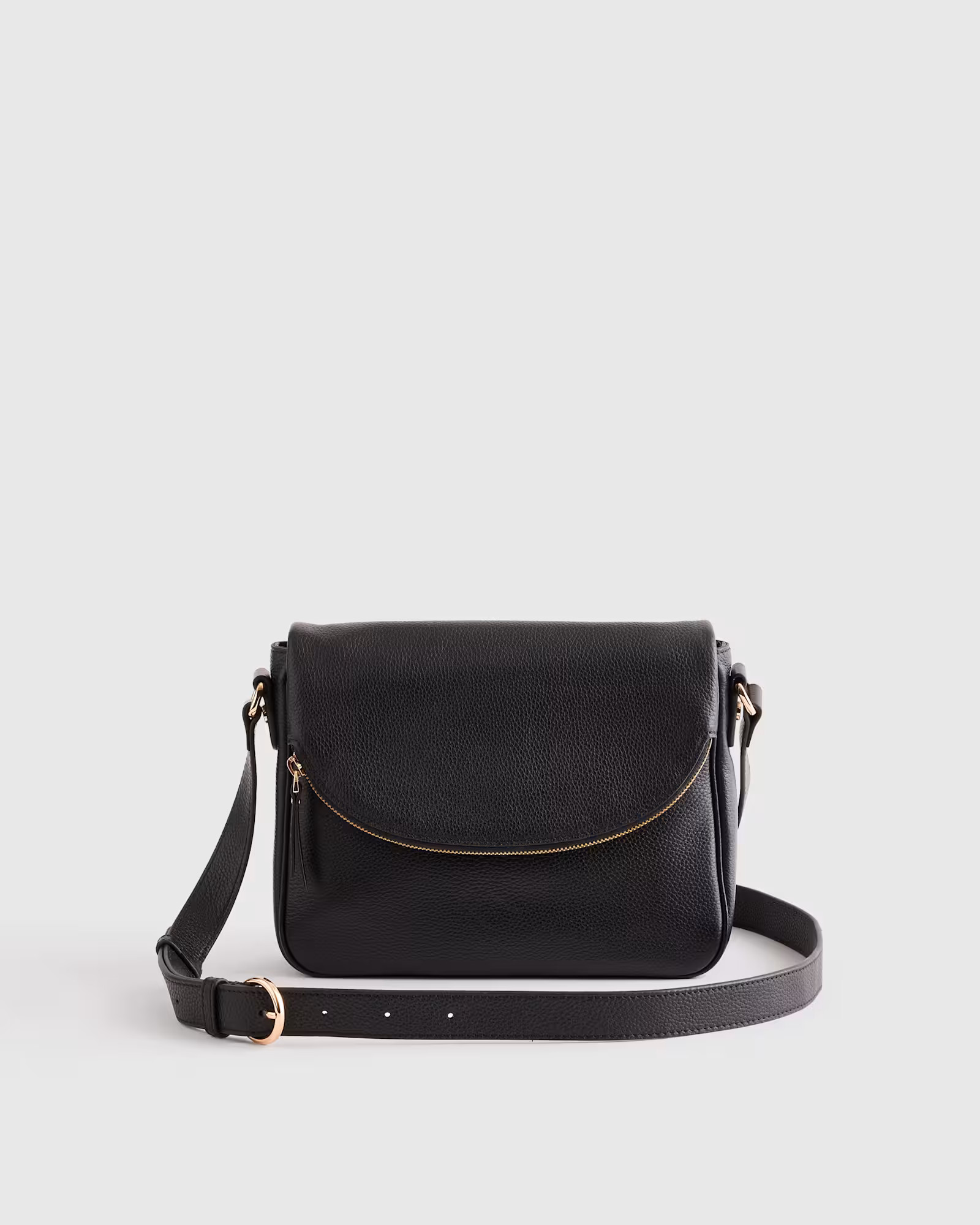 Italian Leather Foldover Crossbody | Quince
