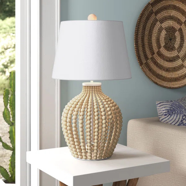 Ebro 23" Natural/White Table Lamp | Wayfair North America