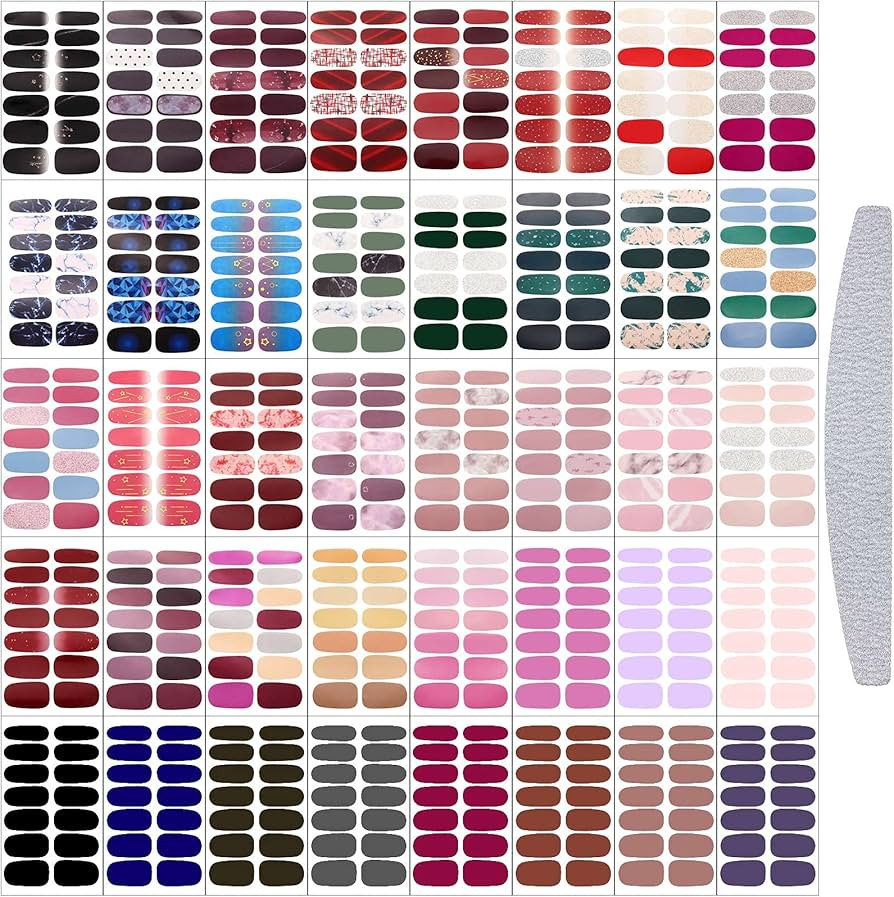 Maitys 560 Pieces Jamberry Nail Wraps Real Nail Polish Stickers Nail Wrap Nail Polish Strips Deca... | Amazon (US)