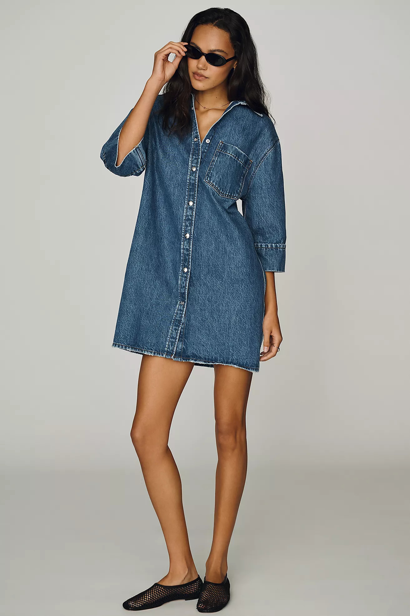 Anine Bing Mary Button-Front Dress | Anthropologie (US)