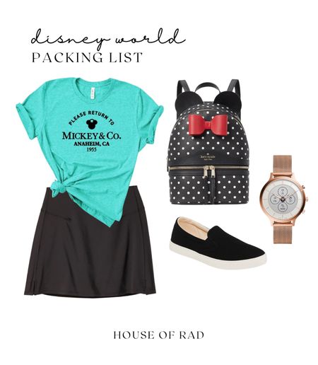 Disney World Packing List
Athleisure 
Athletic skort
Return to Tiffany’s Inspired
Return to Mickey & Co
Etsy
Kate spade Minnie Mouse backpack
Slip on shoes
Canvas shoes
Hybrid smartwatch
Fossil
Old Navy

#LTKtravel #LTKfamily #LTKstyletip