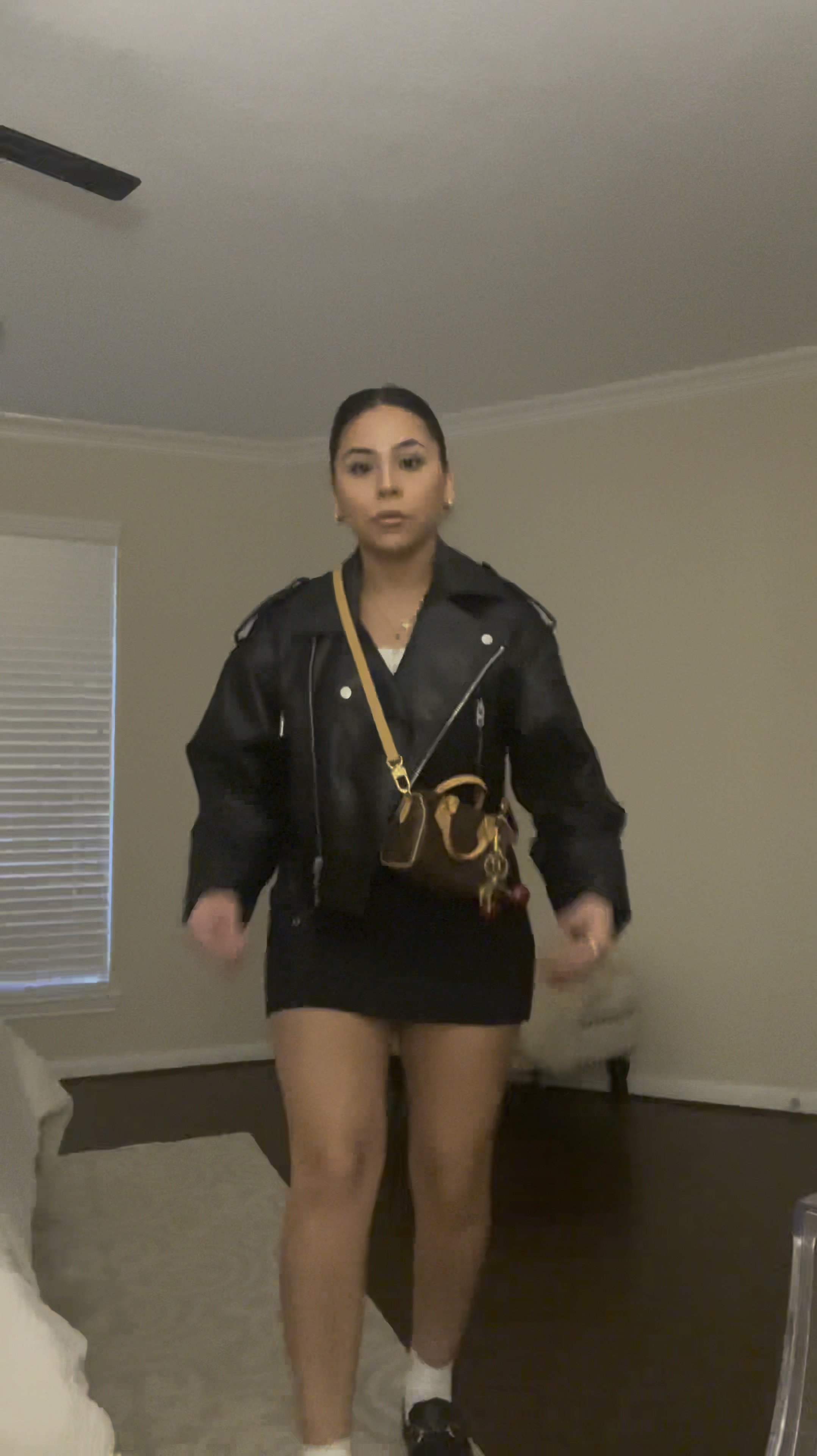 Cirque de soleil outfit idea 
White top: small 
Black skort: small 
Black faux leather jacket: xs 
Louis Vuitton nano speedy 
Gold name necklace 
Cherry bag charm 
Gold oura ring 
Black platform loafers: 6.5 
White ankles socks 
Sol de Janeiro 62 cheirosa bum bum spray 

#LTKStyleTip #LTKSaleAlert #LTKFindsUnder100