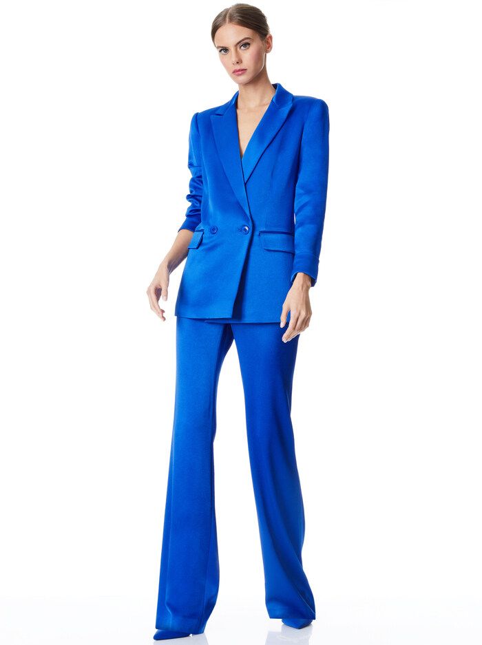 JUSTIN ROLLED CUFF DOUBLE BREASTED BLAZER | Alice + Olivia