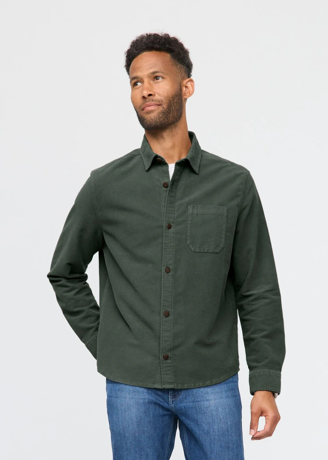 No Sweat Moleskin Shirt - Almond | DUER