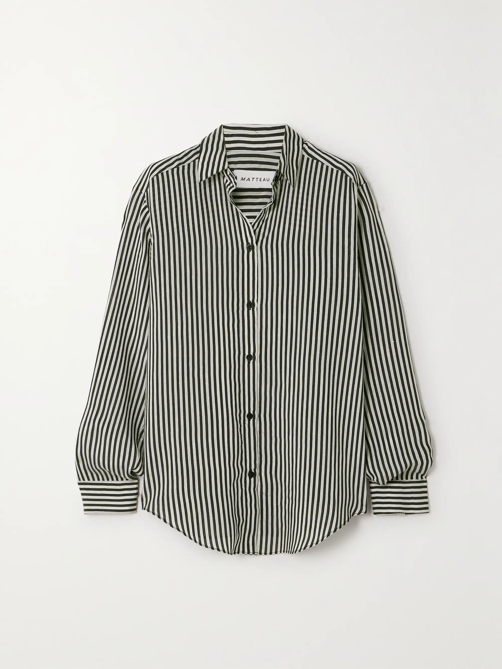 + NET SUSTAIN striped poplin shirt | NET-A-PORTER (UK & EU)