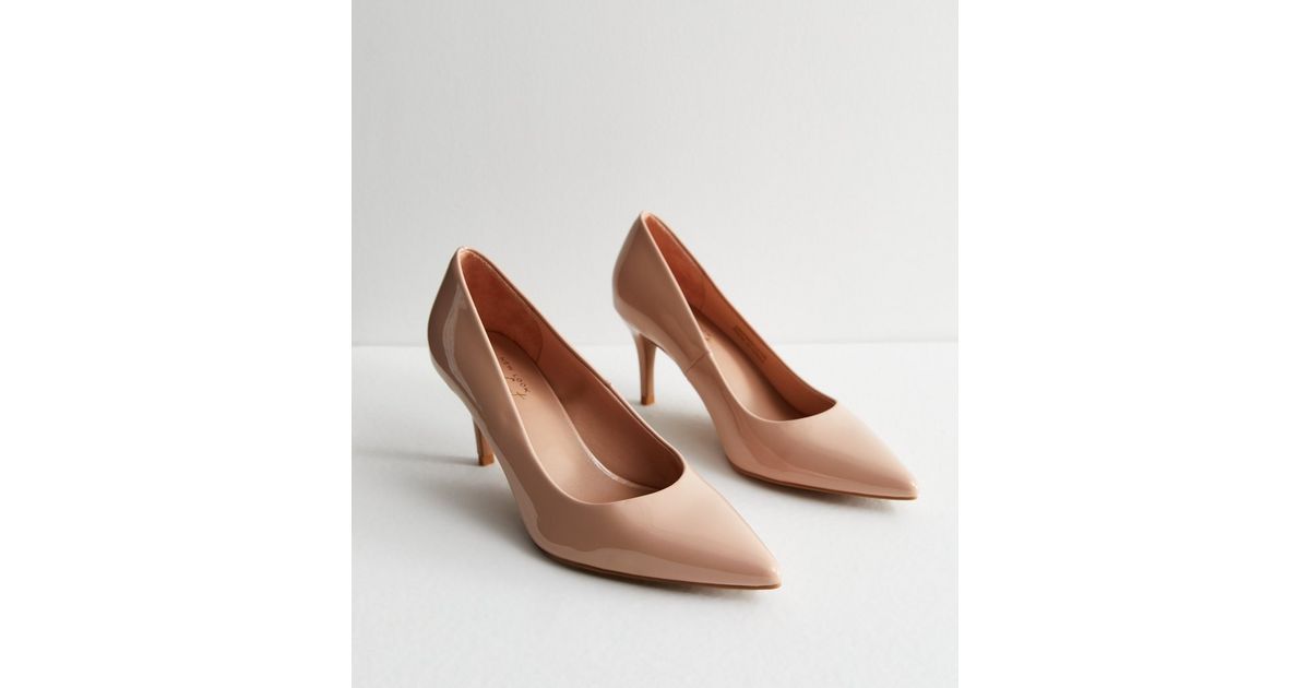 Pale Pink Patent Stiletto Heel Court Shoes | New Look | New Look (UK)