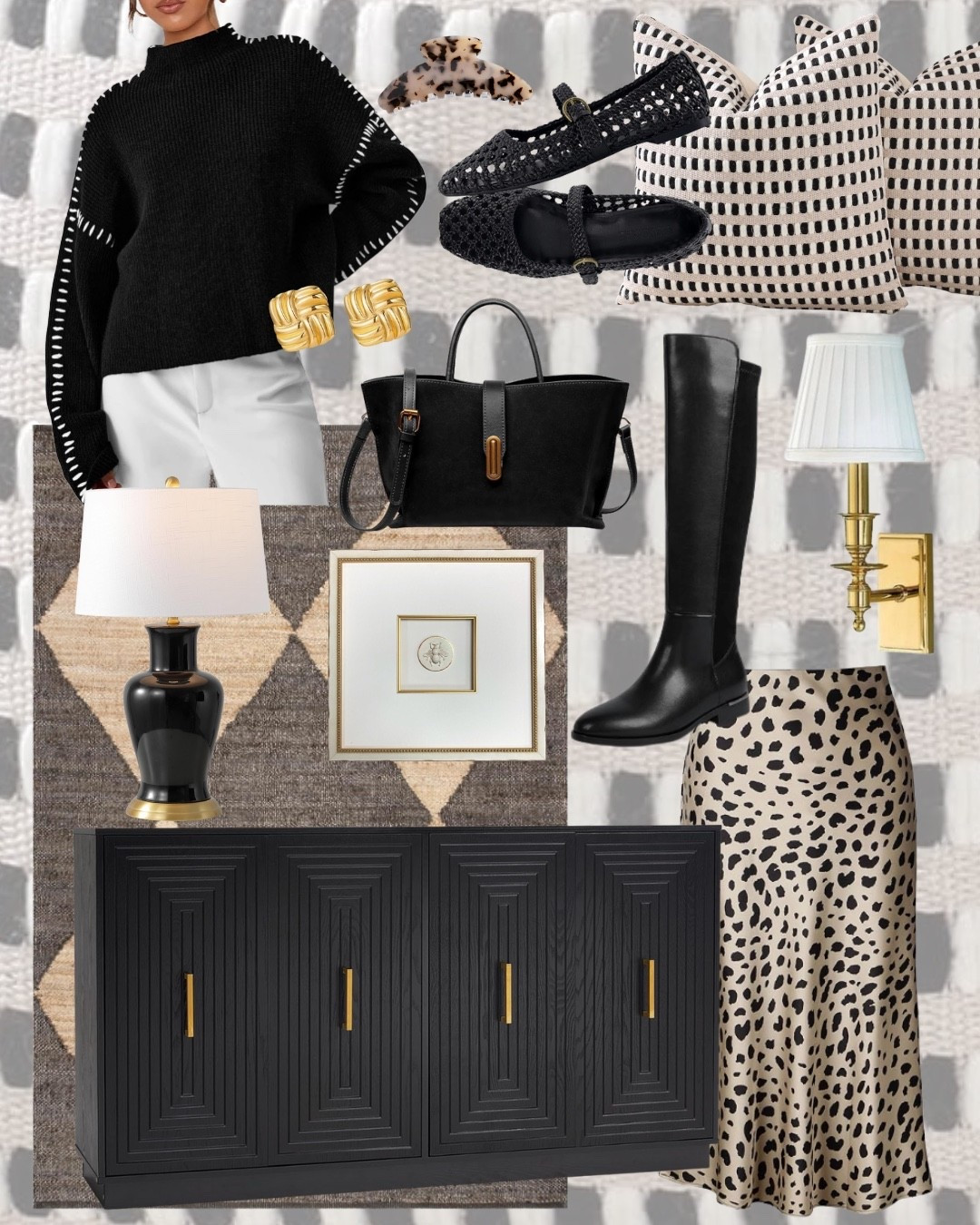 Fall/winter home and fashion edit! This neutral and black edit gives modern yet chic vibes for your home or closet space. 🏡 

Home must haves, fashion finds, fall fashion, console table, console table, fall sweater, black decor, woven flats, bookcase decor, console, end table, pre-fall, women’s shoes, shoe edit, interiors, interior design, affordable fashion, budget friendly fashion, home finds, designer look for less, jewelry, gold earrings, studs, budget friendly home decor, sweater, cardigan, neutral home, pillow covers, pillows, sconce, lighting, slip skirt, wall art, artwork, knee high boots, black boots, boot, tote, handbag, table lamp, ballet flat, buffet, storage, hair clip, area rug, rug finds, Amazon must haves, tortoise clip

#LTKStyleTip #LTKHome #LTKFindsUnder100