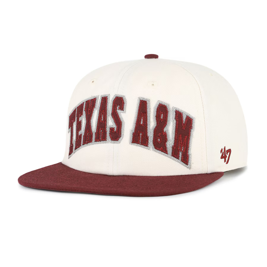 Texas A&M Aggies '47 Unisex Crossover Off Hand Captain Adjustable Hat - Natural | Fanatics