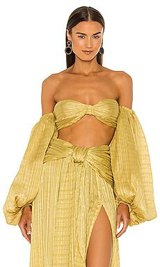 Bronx and Banco Sydney Crop Top in Mustard from Revolve.com | Revolve Clothing (Global)