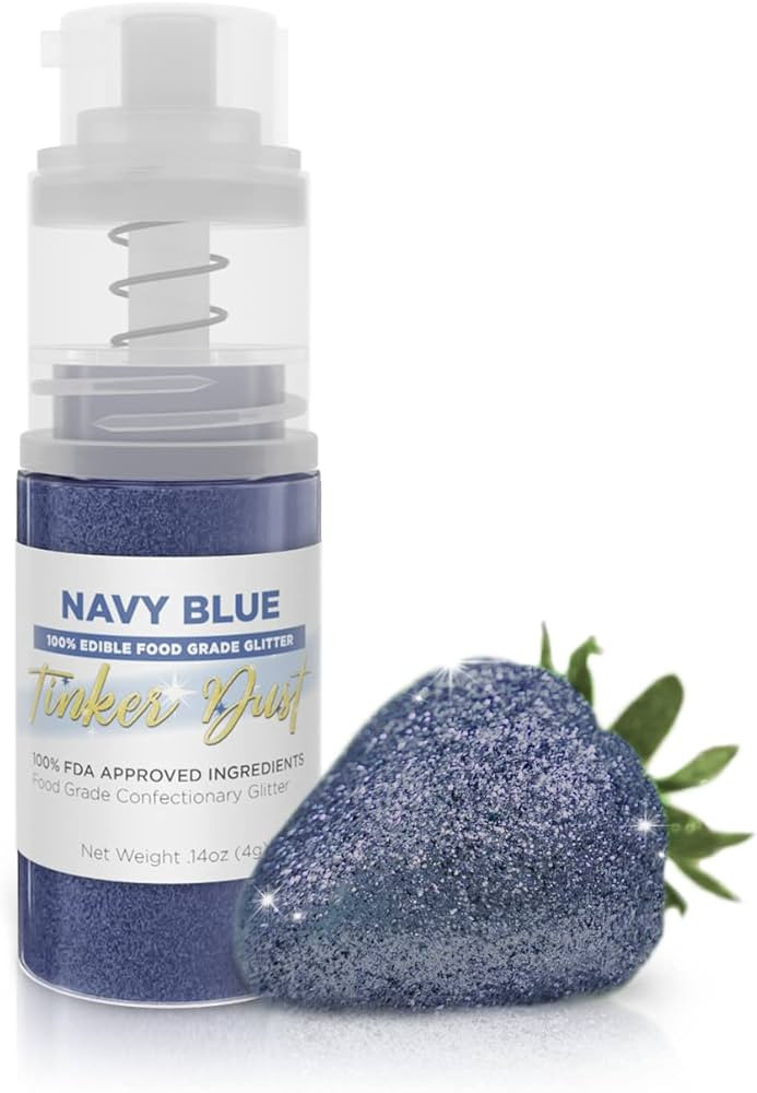 Bakell - Navy Blue Tinker Dust (4g, 1x Mini Spray Pump) Edible Glitter for Food, Desserts, and Be... | Amazon (US)