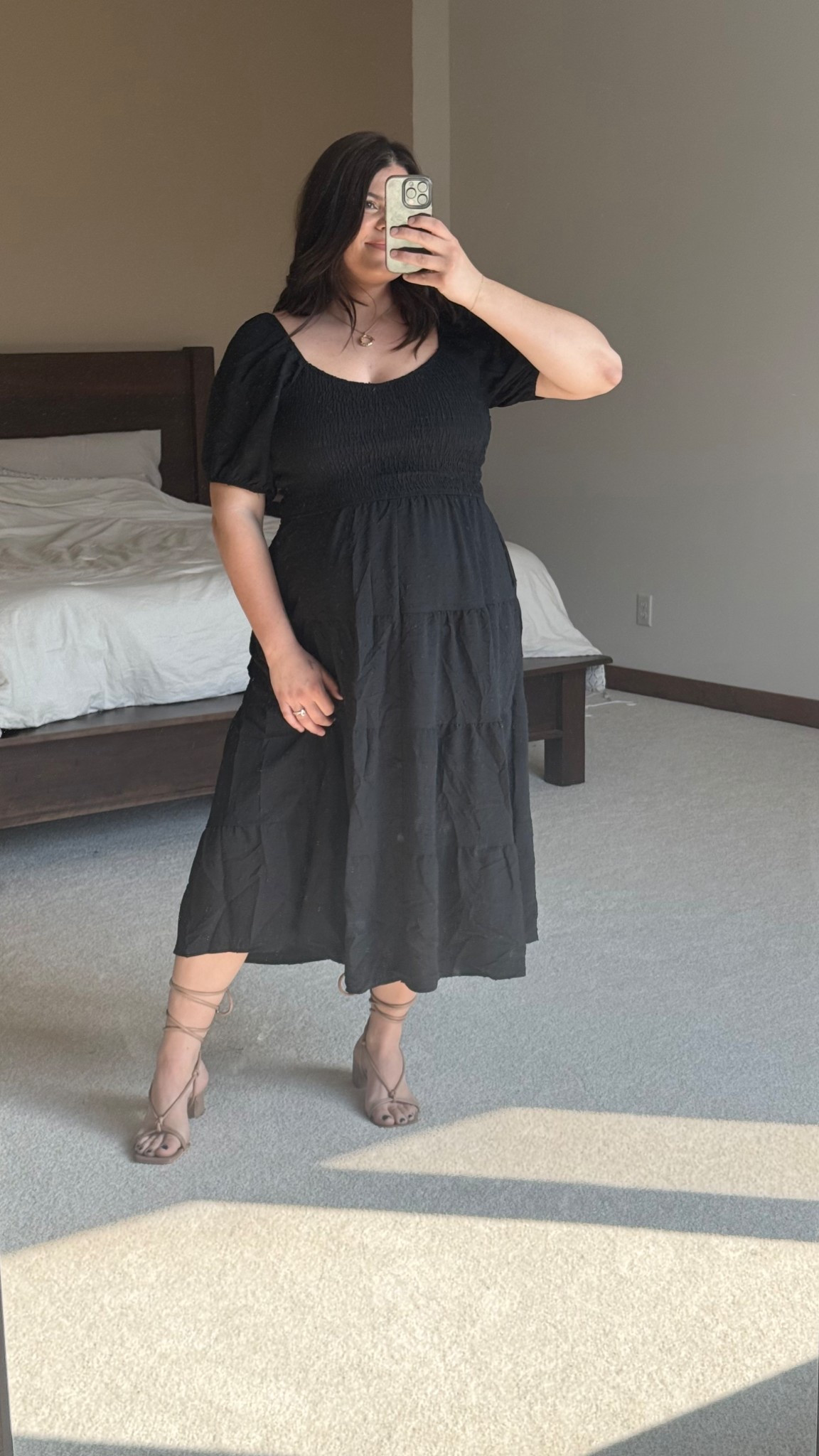 Black dress from Amazon - good arm and tummy coverage. Bump or maternity friendly and nursing friendly.

Funeral, Wedding guest, baby shower, Graduation, spring dresses , summer dress, teacher dress midsize size 12/14

#LTKMidsize #LTKStyleTip #LTKFindsUnder50