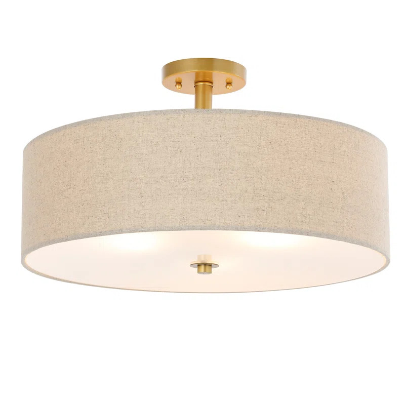 Romines Fabric Semi Flush Mount | Wayfair North America