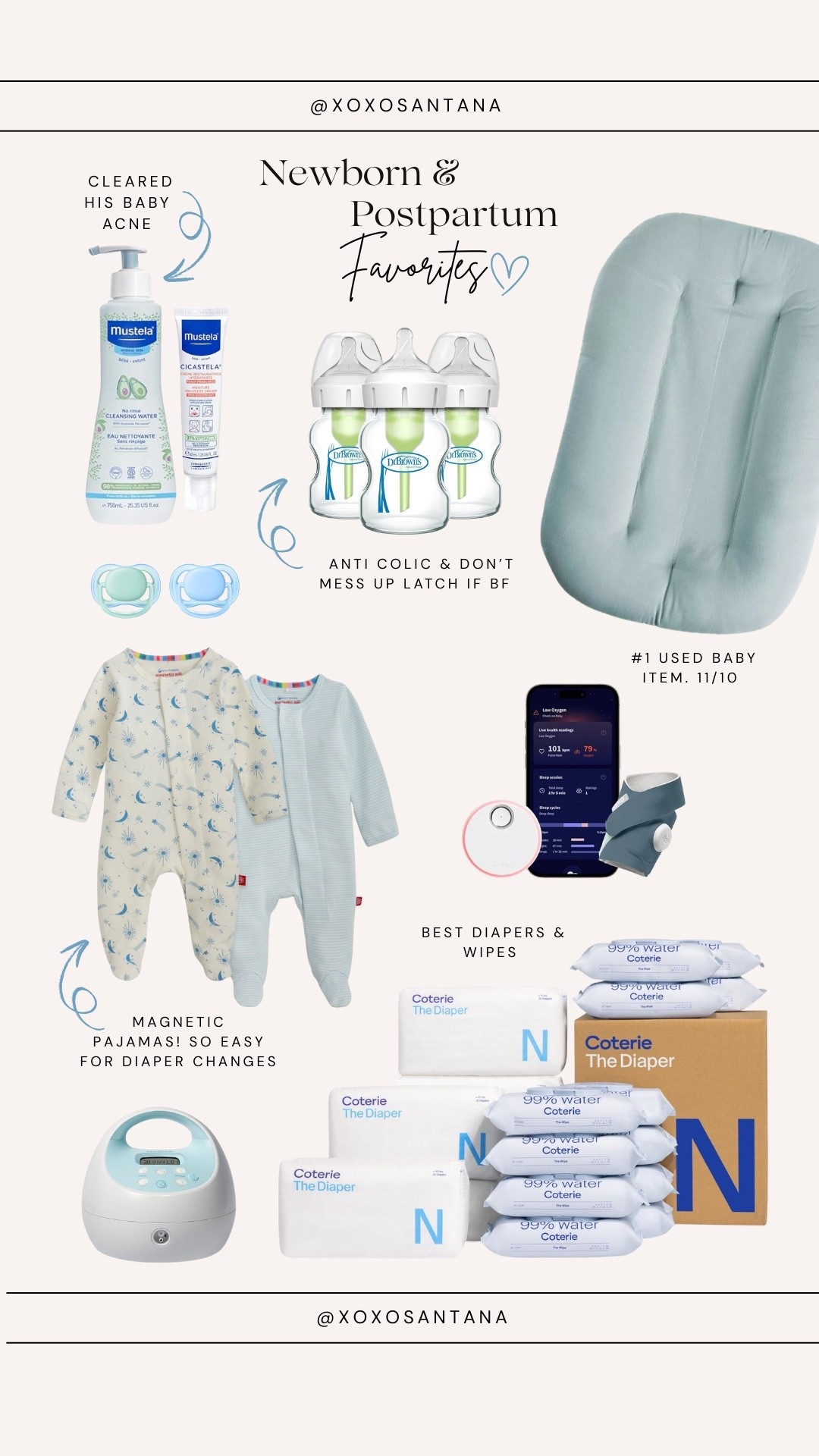 Wouldn’t survive the newborn phase without these items 🩵 
• For baby acne I used: cetaphil baby to cleanses his face daily. Later I go over with Mustela cleansing water on a cotton pad and the mustela moisturizer over (3x a day)  and his acne was severe cleared in a week. 

#LTKBaby #LTKBump #LTKFindsUnder100