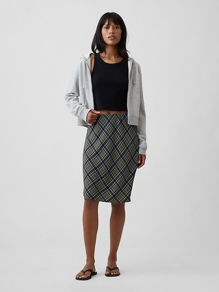 Pull-On Knee-Length Skirt | Gap Factory