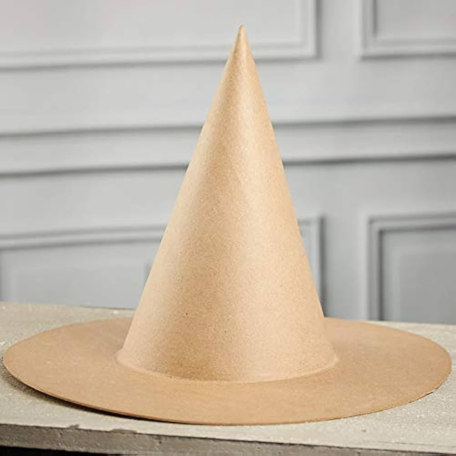 Factory Direct Craft Paper Mache Witch Hat | 2 Pieces for Holiday, Seasonal Crafting, Decorating ... | Amazon (US)