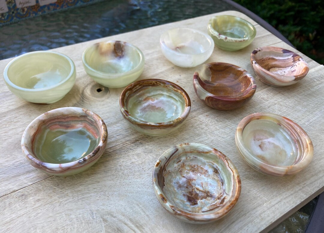 Small Mexican Onyx Bowls, Decorative Stone Gift - Etsy | Etsy (US)