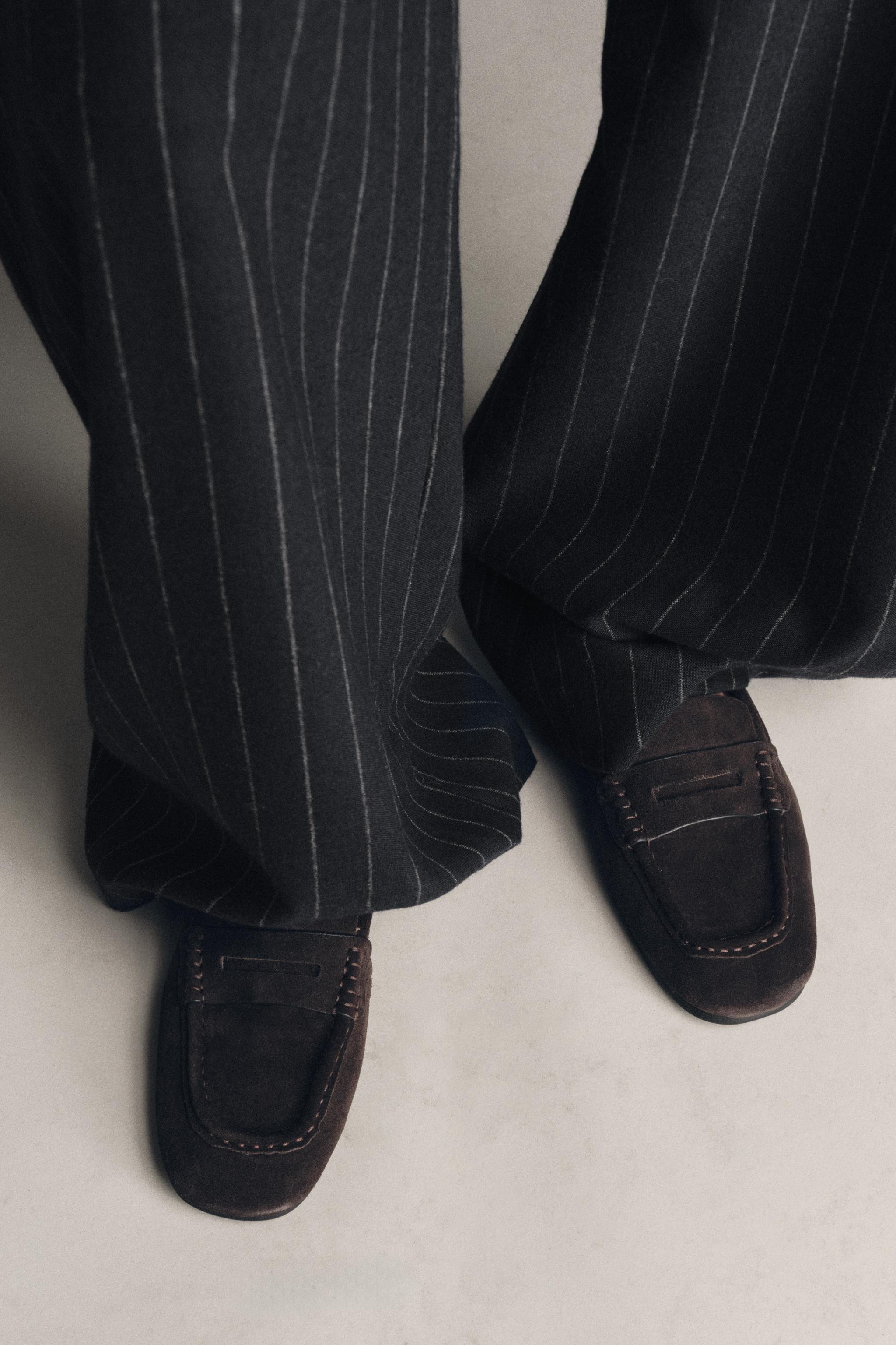 SPLIT SUEDE LOAFERS | Zara UK